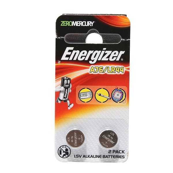 Energizer Alkaline Battery 1.5V A76 / LR44 2 in 1 / BUTTON BATTERY / A76 BATTERY / LR44 BATTERY